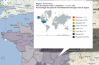 La carte de France des investissement étrangers par région