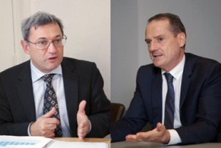 Les députés Nicolas Sansu (GDR, Cher) et Alain Fauré (PS, Ariège).