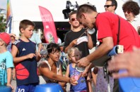 Festival des Jazz 2014. Plastico-fanfare sur le village des Jazz.