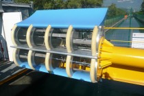 Le prototype d'hydrolienne qui sera installée sur la Loire à Orléans.