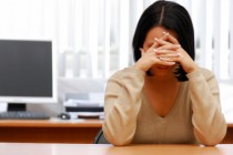 Young woman. Human Sense of shame.