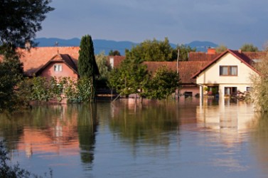 Flooding waters of river Sava and Krka in Slovenia, September 2010