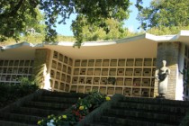 Columbarium at a cemetery, public storage of cinerary urns