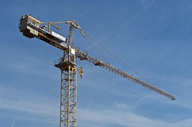 grue sur un chantier de construction à Nancy