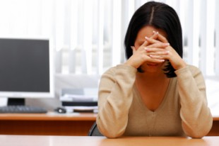 Young woman. Human Sense of shame.