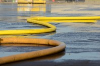 Firefighters on using large volume appliance water delivery